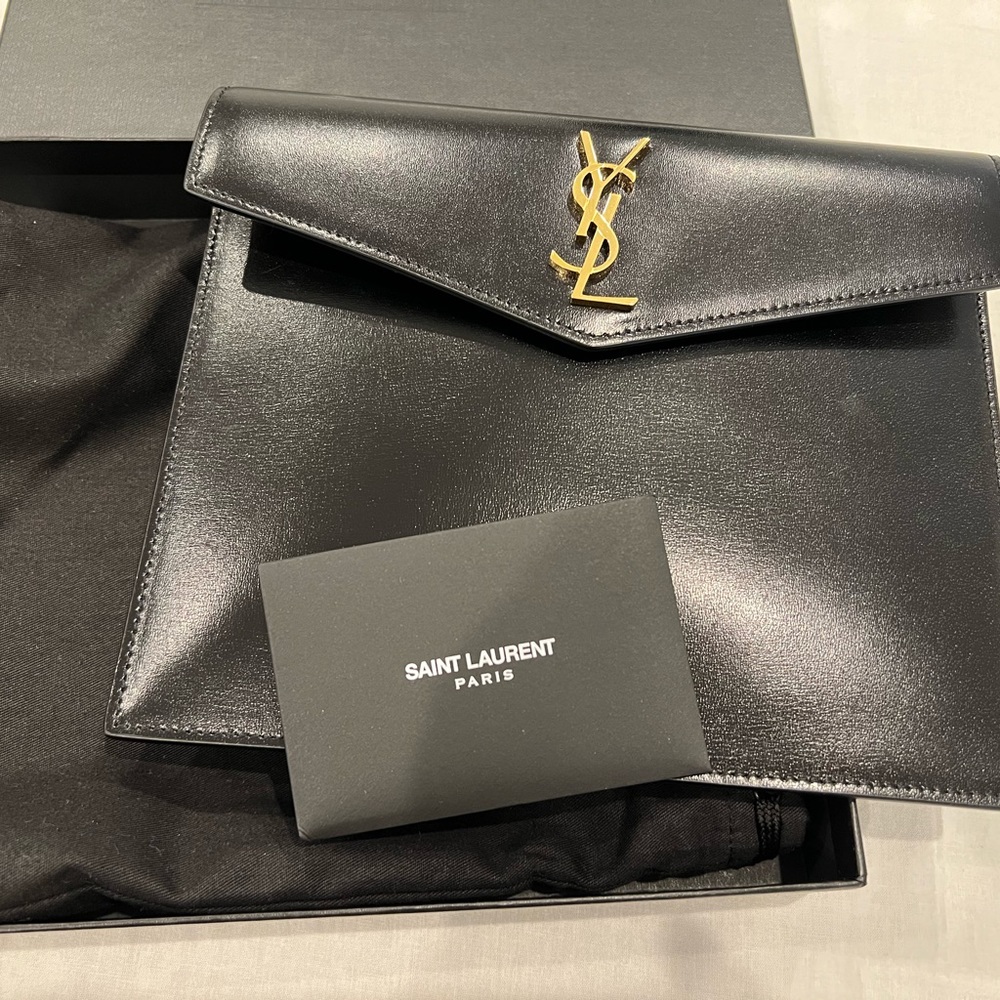 YSL monogram pouch